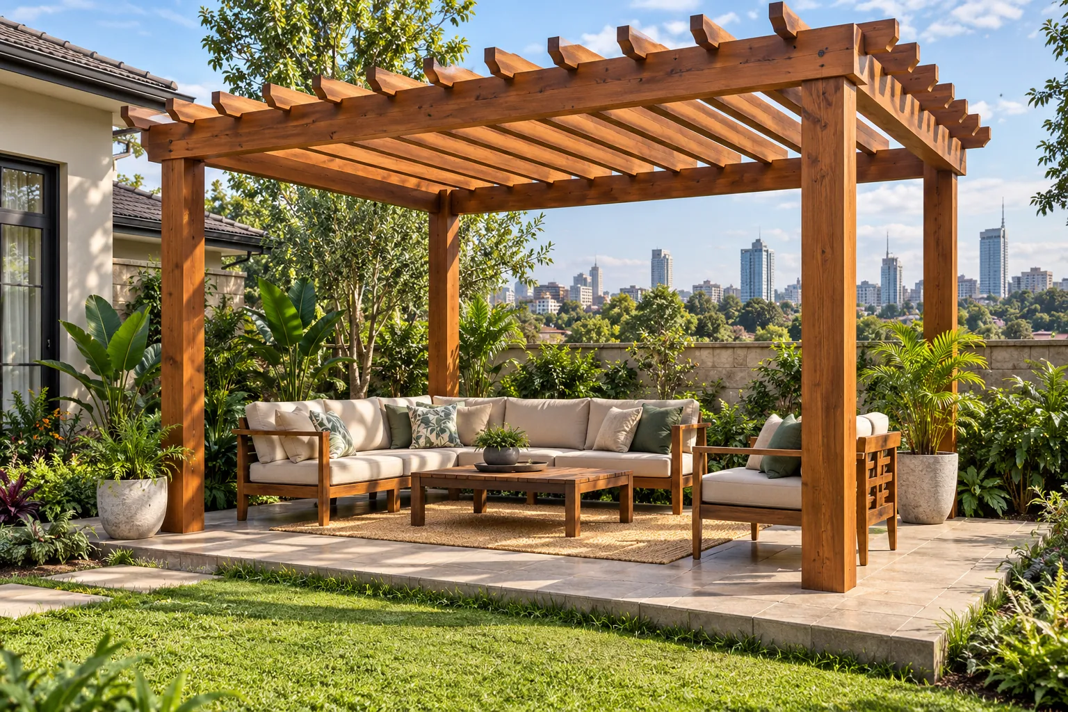Illustration of pergolas